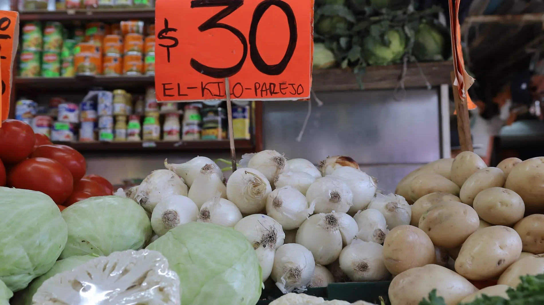 Precio de la cebolla en mercado de Morelia